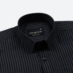 Destiny Grey Stripes Oxford Cotton Shirt - John Ellies
