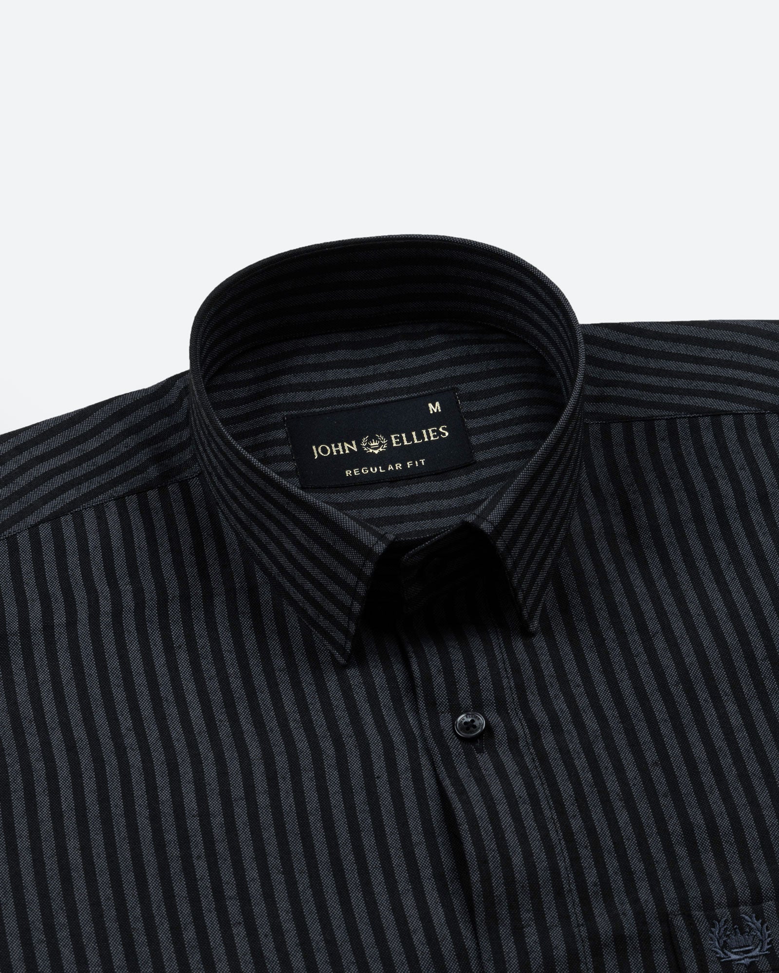 Destiny Grey Stripes Oxford Cotton Shirt - John Ellies