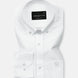Monza White Plain Button Down Polyester Shirt - John Ellies