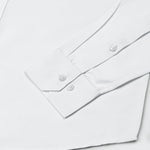 Monza White Plain Button Down Polyester Shirt - John Ellies