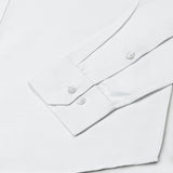 Monza White Plain Button Down Polyester Shirt - John Ellies