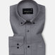 Monza Silver Plain Button Down Polyester Shirt - John Ellies