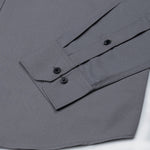 Monza Silver Plain Button Down Polyester Shirt - John Ellies