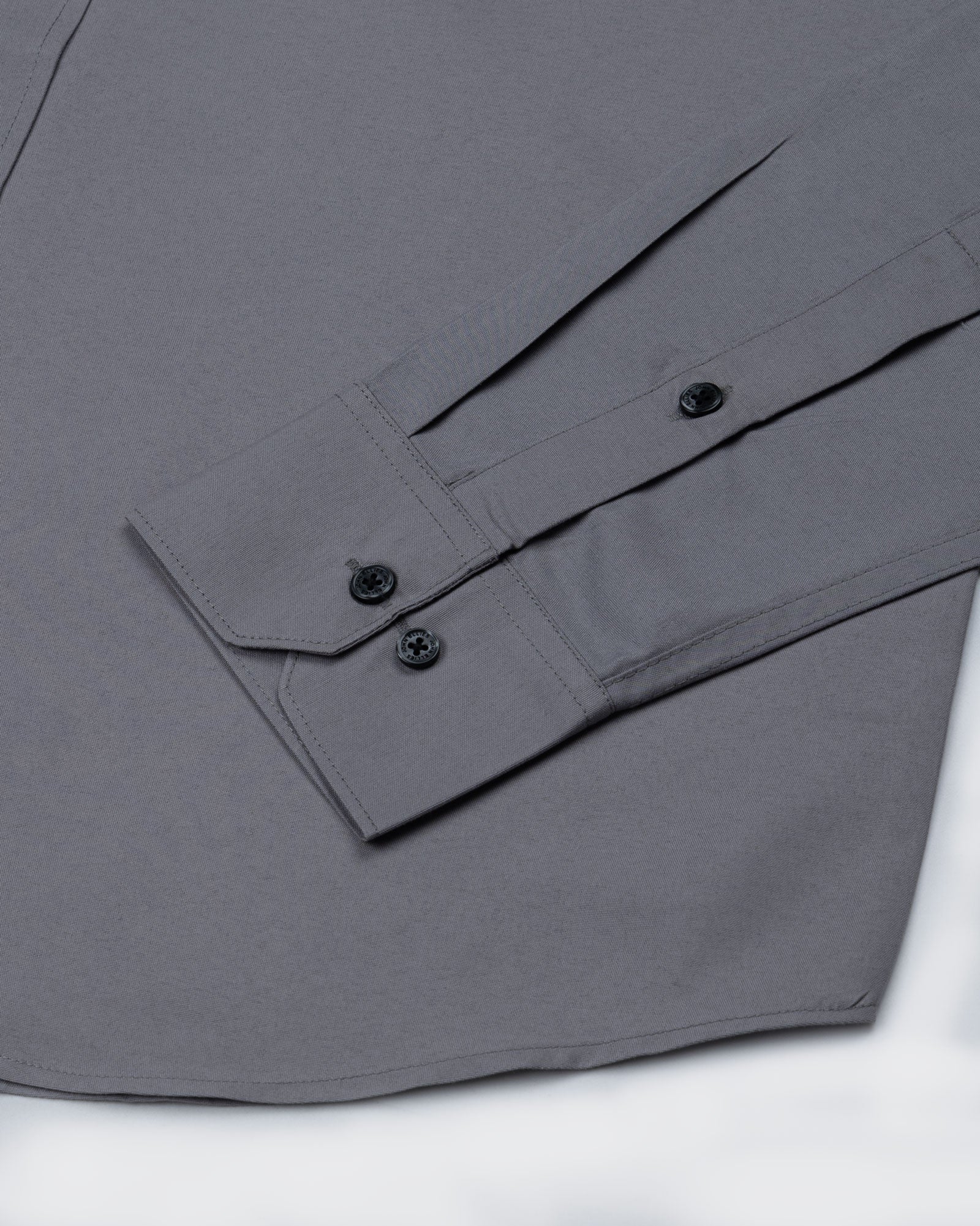 Monza Silver Plain Button Down Polyester Shirt - John Ellies
