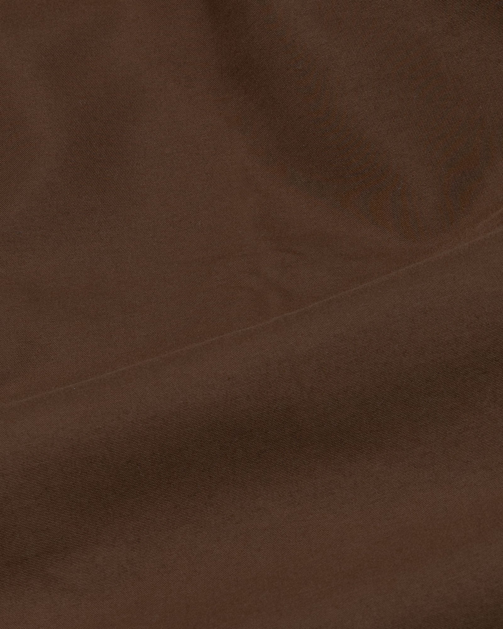 Monza Brown Plain Button Down Polyester Shirt - John Ellies