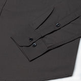 Monza Grey Plain Button Down Polyester Shirt - John Ellies
