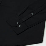 Monza Black Plain Button Down Polyester Shirt - John Ellies