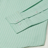 Seashel Lime Stripe Button Down Oxford Cotton Shirt