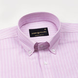 Seashel Pink Stripe Button Down Oxford Cotton Shirt