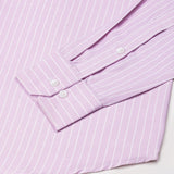 Seashel Pink Stripe Button Down Oxford Cotton Shirt