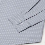 Seashel Silver Stripe Button Down Oxford Cotton Shirt