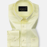 Wilson Light Yellow Plain Satin Shirt