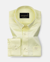 Wilson Light Yellow Plain Satin Shirt