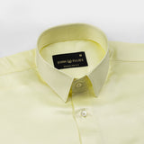 Wilson Light Yellow Plain Satin Shirt