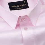 Wilson Light Pink Plain Satin Shirt