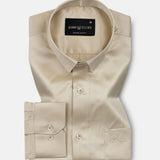 Wilson Cream Plain Satin Shirt