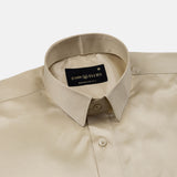 Wilson Cream Plain Satin Shirt