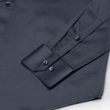 Wilson Charcoal Grey Plain Satin Shirt