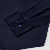 Wilson Navy Blue Plain Satin Shirt