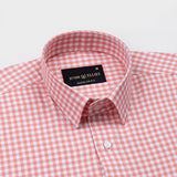 Prascot Orange Check Oxford Cotton Shirt