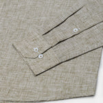 Parcore Olive Check Button Down Linen Cotton Shirt - John Ellies