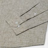Parcore Olive Check Button Down Linen Cotton Shirt - John Ellies