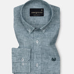 Parcore Green Check Button Down Linen Cotton Shirt - John Ellies