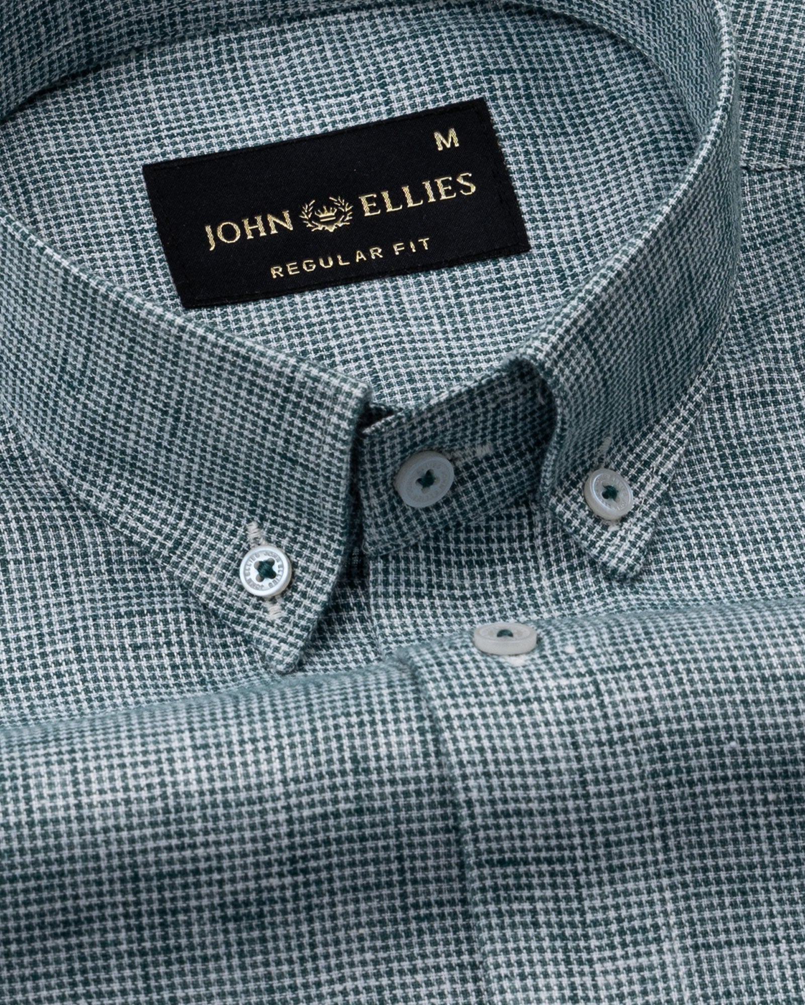 Parcore Green Check Button Down Linen Cotton Shirt - John Ellies