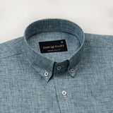 Parcore Green Check Button Down Linen Cotton Shirt - John Ellies