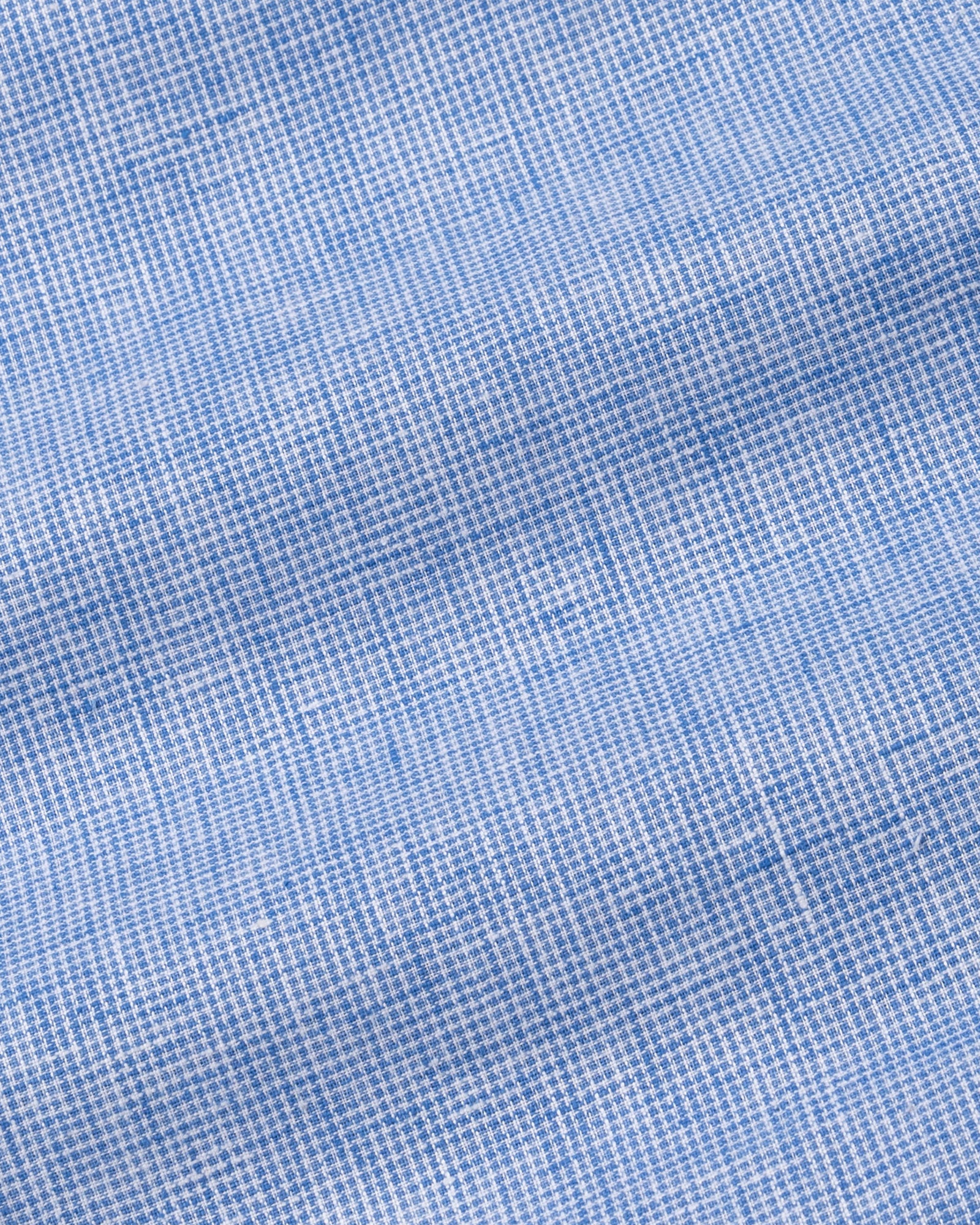 Parcore Blue Check Button Down Linen Cotton Shirt - John Ellies
