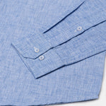 Parcore Blue Check Button Down Linen Cotton Shirt - John Ellies