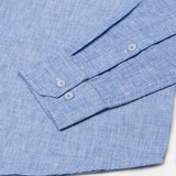 Parcore Blue Check Button Down Linen Cotton Shirt - John Ellies