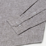 Parcore Brown Check Button Down Linen Cotton Shirt - John Ellies