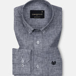 Parcore Black Check Button Down Linen Cotton Shirt - John Ellies