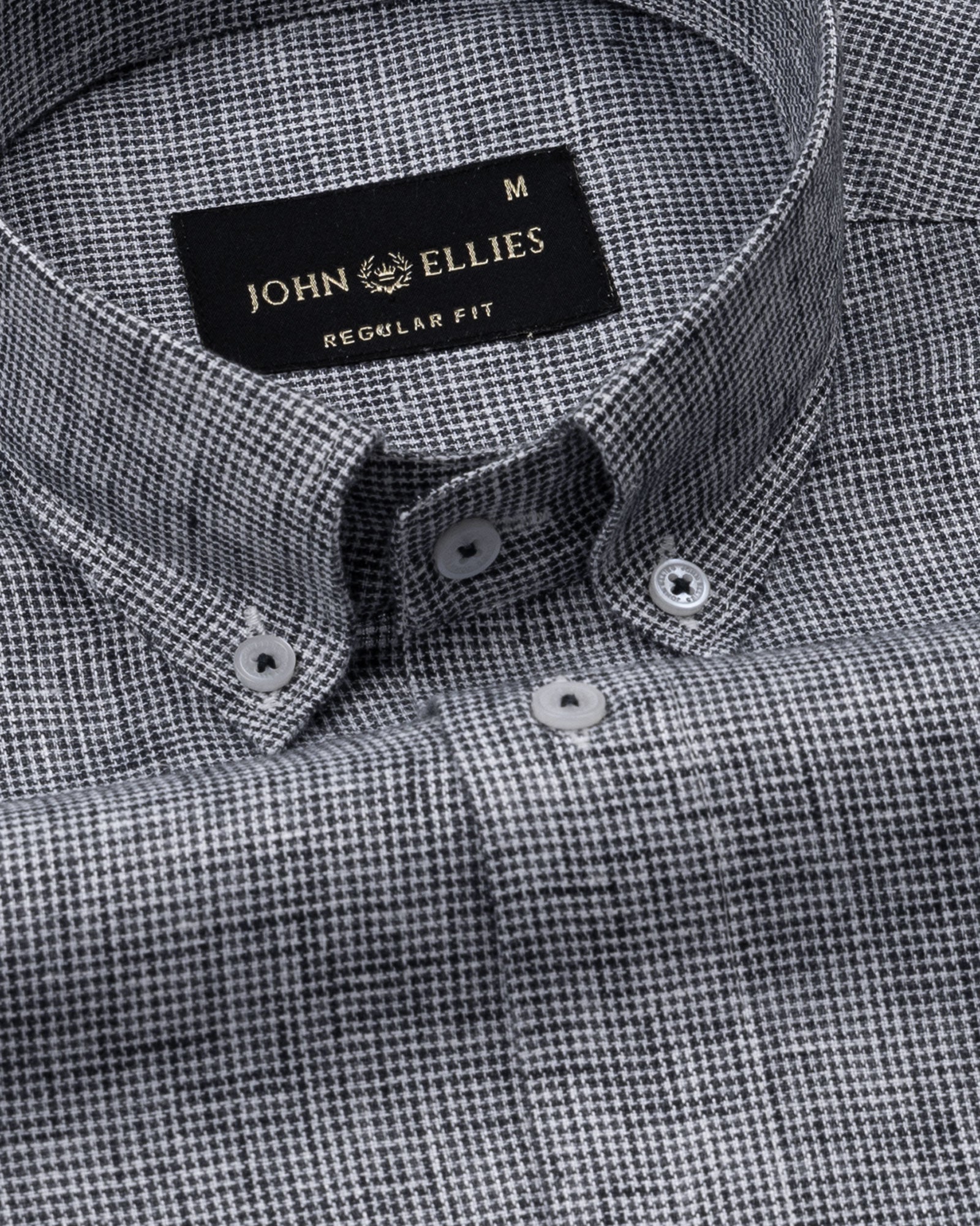 Parcore Black Check Button Down Linen Cotton Shirt - John Ellies