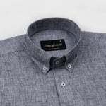 Parcore Black Check Button Down Linen Cotton Shirt - John Ellies