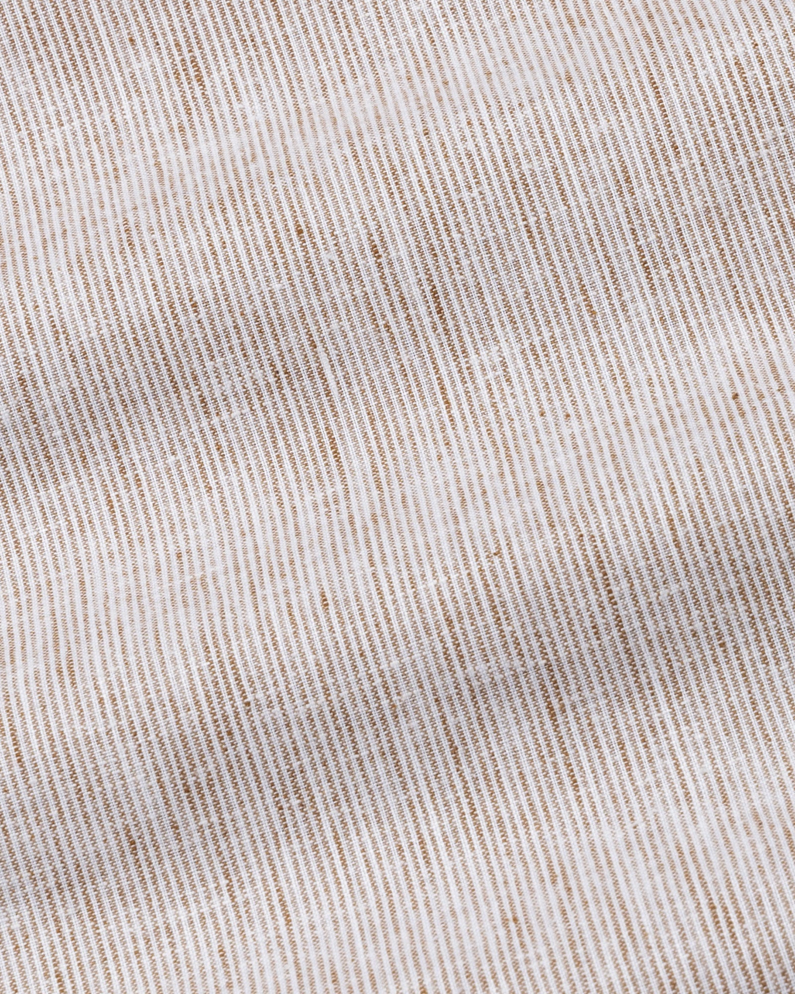 Parcore Sand Beige Stripe Button Down Linen Cotton Shirt - John Ellies