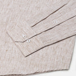 Parcore Sand Beige Stripe Button Down Linen Cotton Shirt - John Ellies
