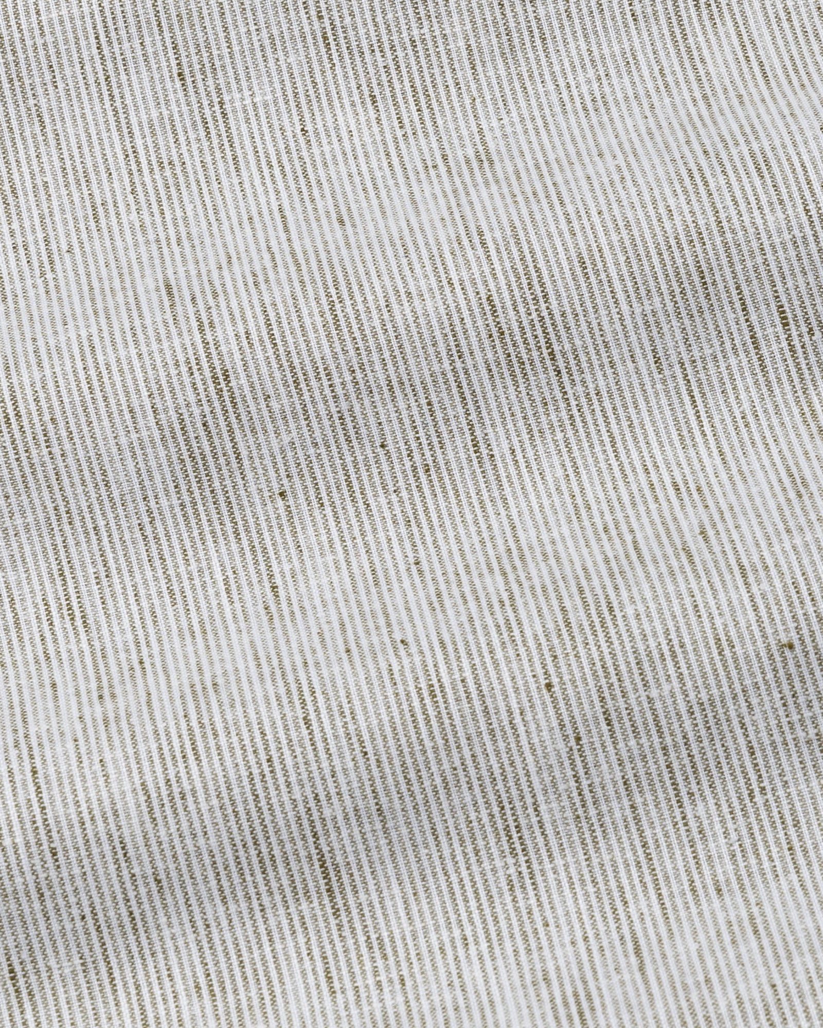 Parcore Olive Stripe Button Down Linen Cotton Shirt - John Ellies