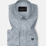 Parcore Green Stripe Button Down Linen Cotton Shirt - John Ellies