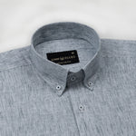 Parcore Green Stripe Button Down Linen Cotton Shirt - John Ellies