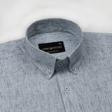 Parcore Green Stripe Button Down Linen Cotton Shirt - John Ellies