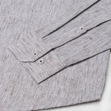 Parcore Brown Stripe Button Down Linen Cotton Shirt - John Ellies