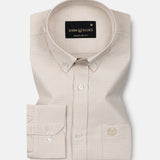 Claret Brown Check Button Down Oxford Cotton Shirt - John Ellies