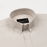 Claret Brown Check Button Down Oxford Cotton Shirt - John Ellies