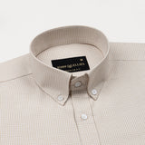 Claret Brown Check Button Down Oxford Cotton Shirt - John Ellies