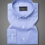 Havelock Blue Houndstooth Premium Cotton Formal Shirt