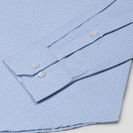 Claret Sky Blue Check Button Down Oxford Cotton Shirt - John Ellies