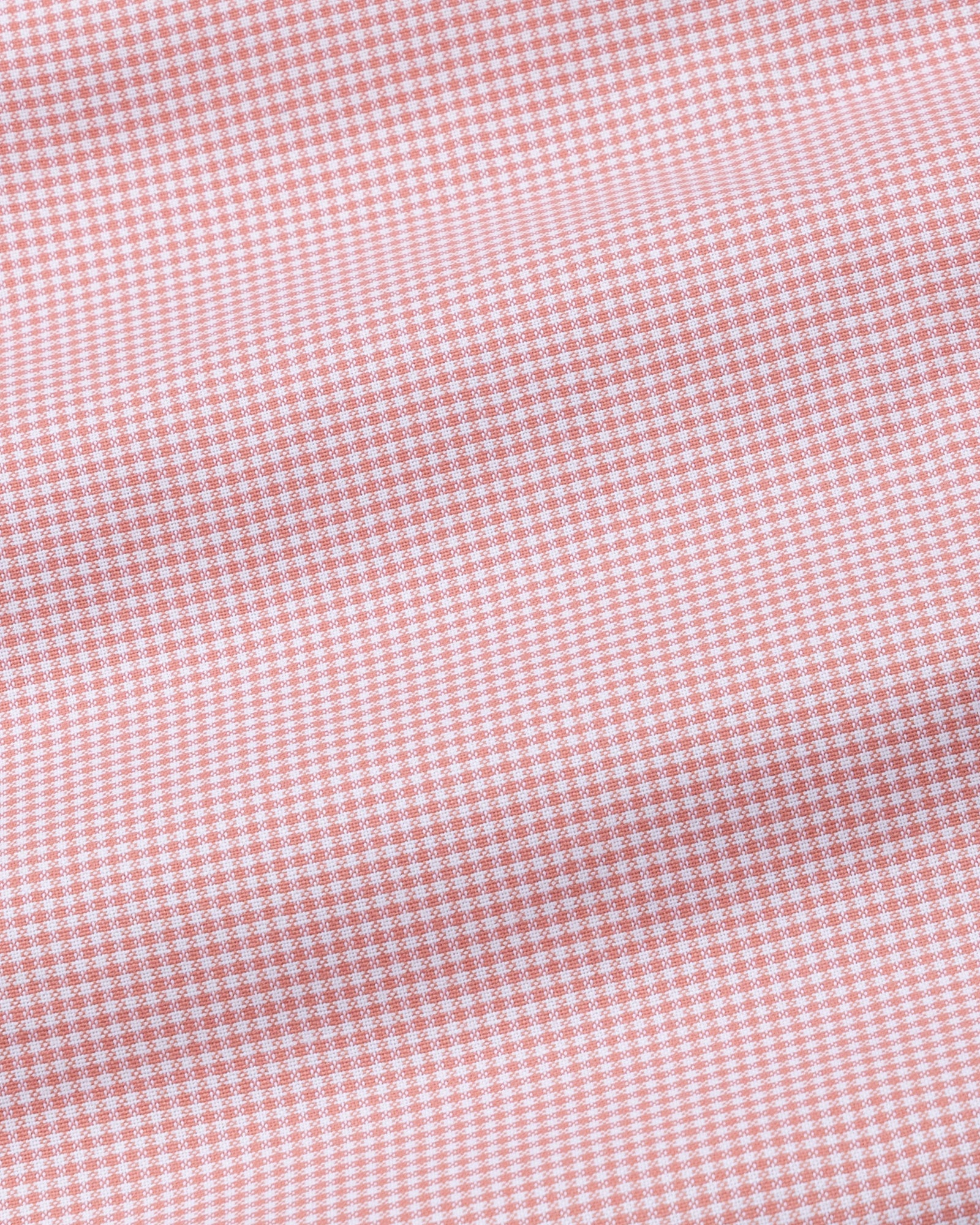 Claret Salmon Pink Check Button Down Oxford Cotton Shirt - John Ellies