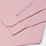 Claret Salmon Pink Check Button Down Oxford Cotton Shirt - John Ellies